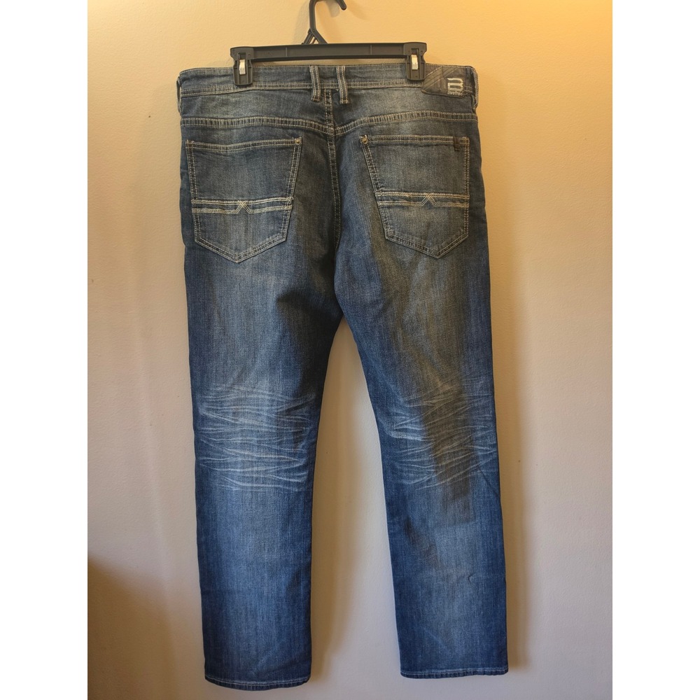Buffalo David Bitton Evan-x Slim Stretch Distressed Jeans Mens 34x32 Medium Wash